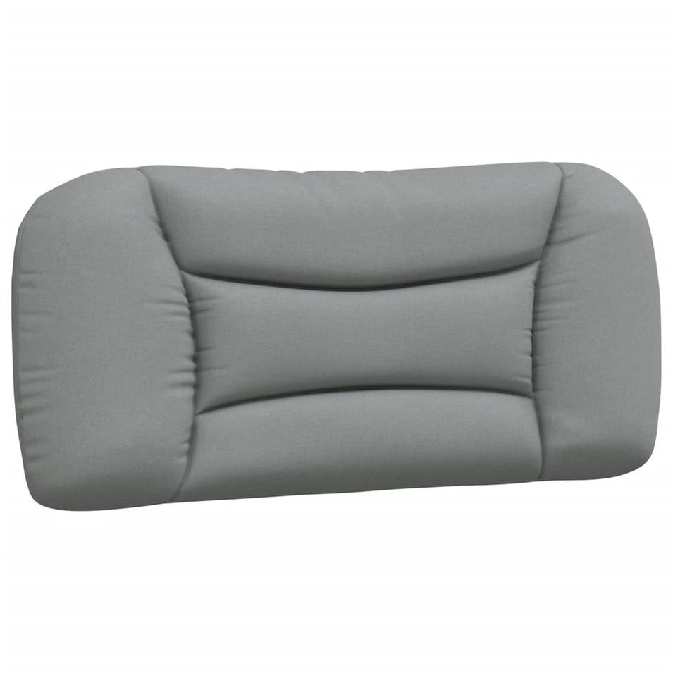 Coussin de tête de lit gris clair 80 cm tissu - Photo n°1