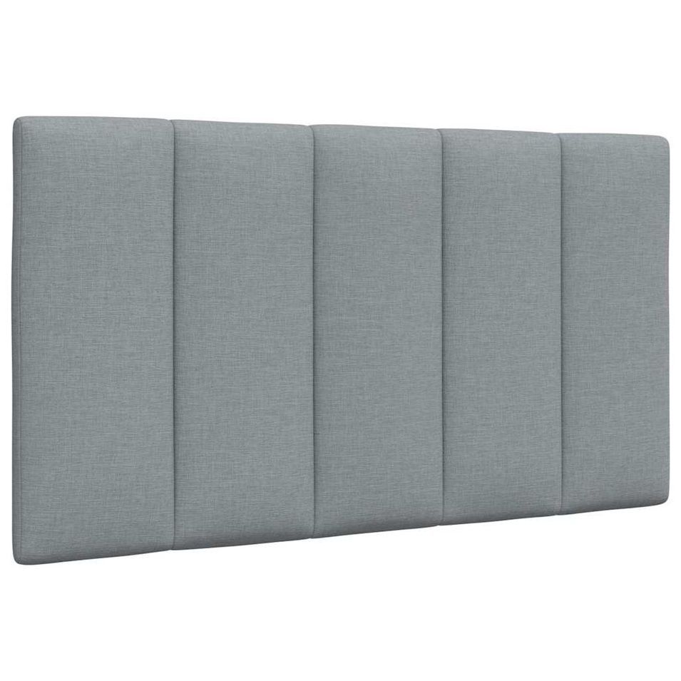Coussin de tête de lit gris clair 80 cm tissu - Photo n°1