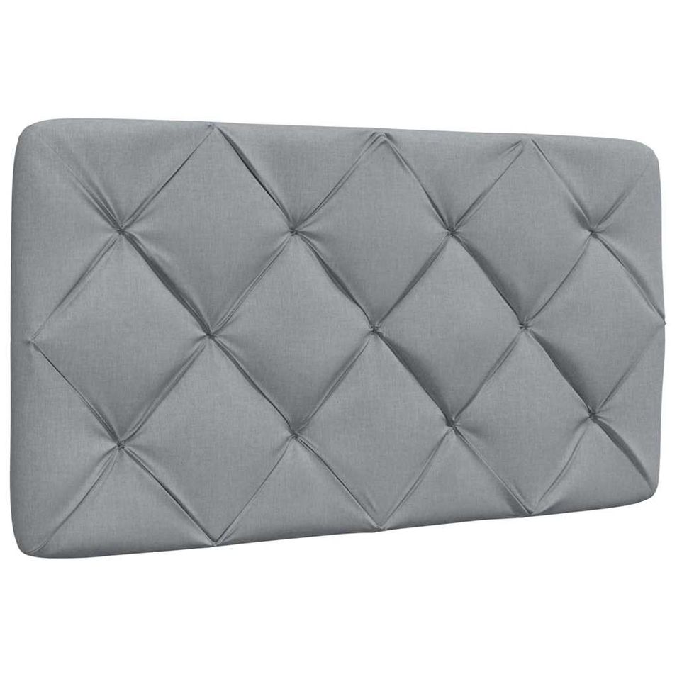 Coussin de tête de lit gris clair 80 cm tissu - Photo n°1