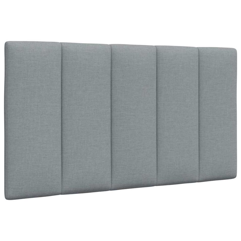 Coussin de tête de lit gris clair 90 cm tissu - Photo n°1