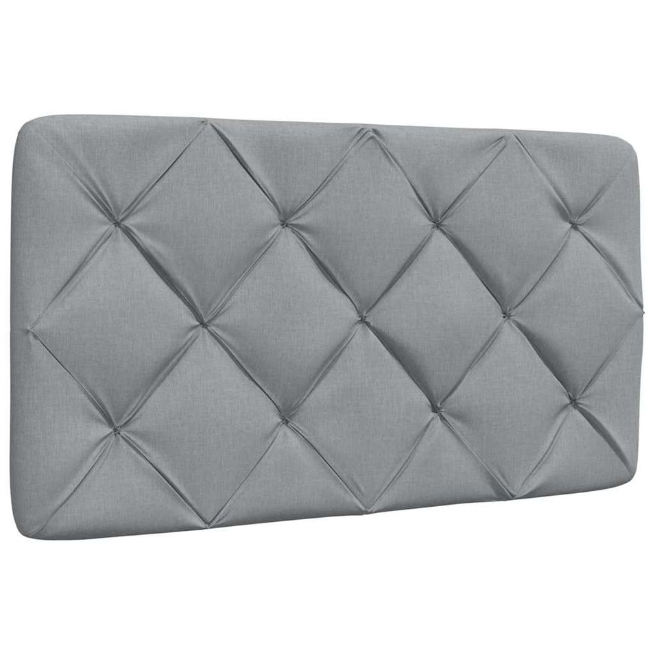 Coussin de tête de lit gris clair 90 cm tissu - Photo n°1