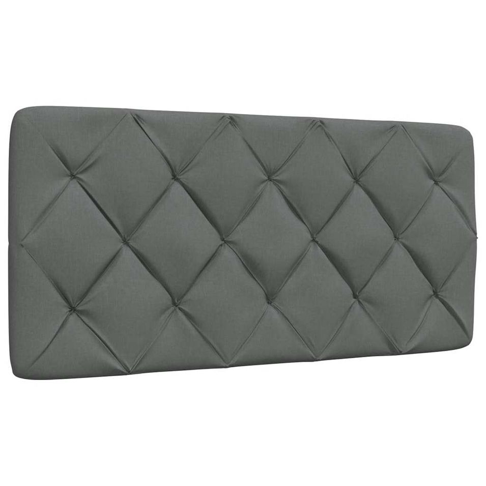 Coussin de tête de lit gris foncé 100 cm tissu - Photo n°1