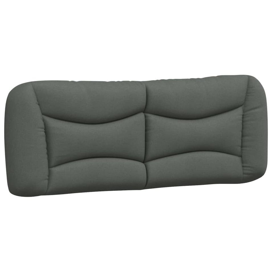 Coussin de tête de lit gris foncé 120 cm tissu - Photo n°1