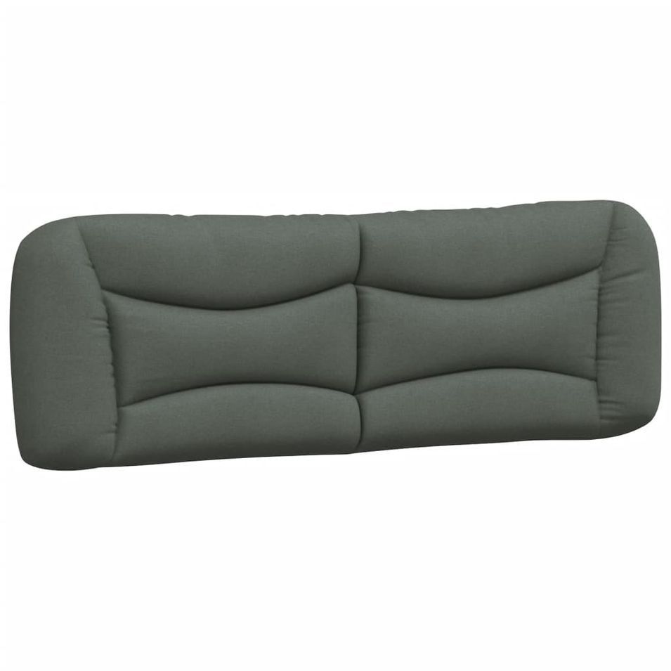 Coussin de tête de lit gris foncé 160 cm tissu - Photo n°1