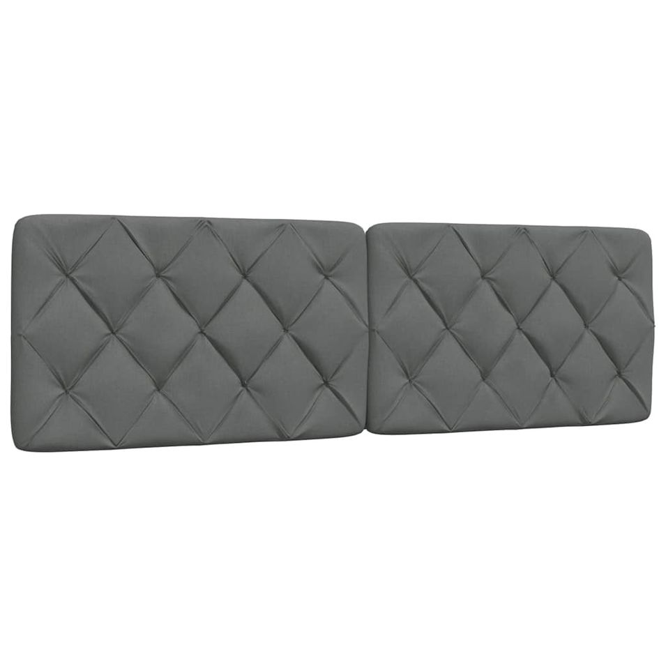 Coussin de tête de lit gris foncé 160 cm tissu - Photo n°1