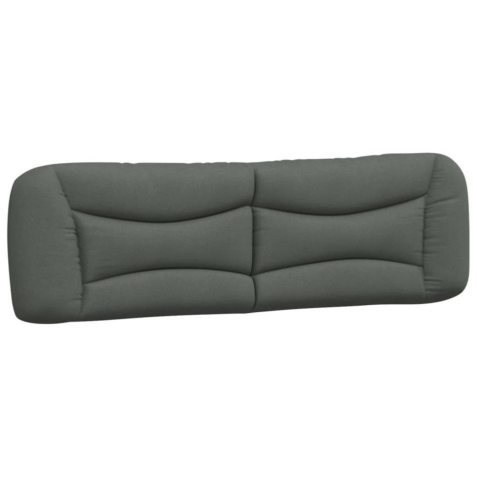 Coussin de tête de lit gris foncé 180 cm tissu - Photo n°1