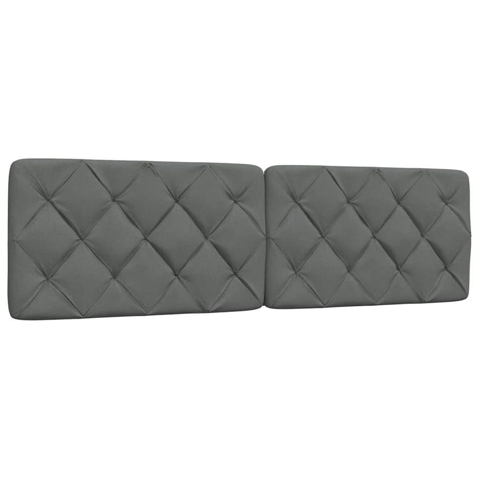Coussin de tête de lit gris foncé 180 cm tissu - Photo n°1