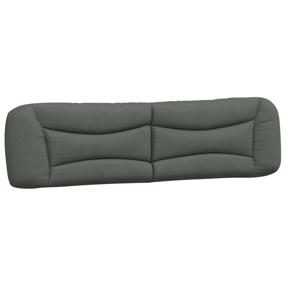 Coussin de tête de lit gris foncé 200 cm tissu - Photo n°1