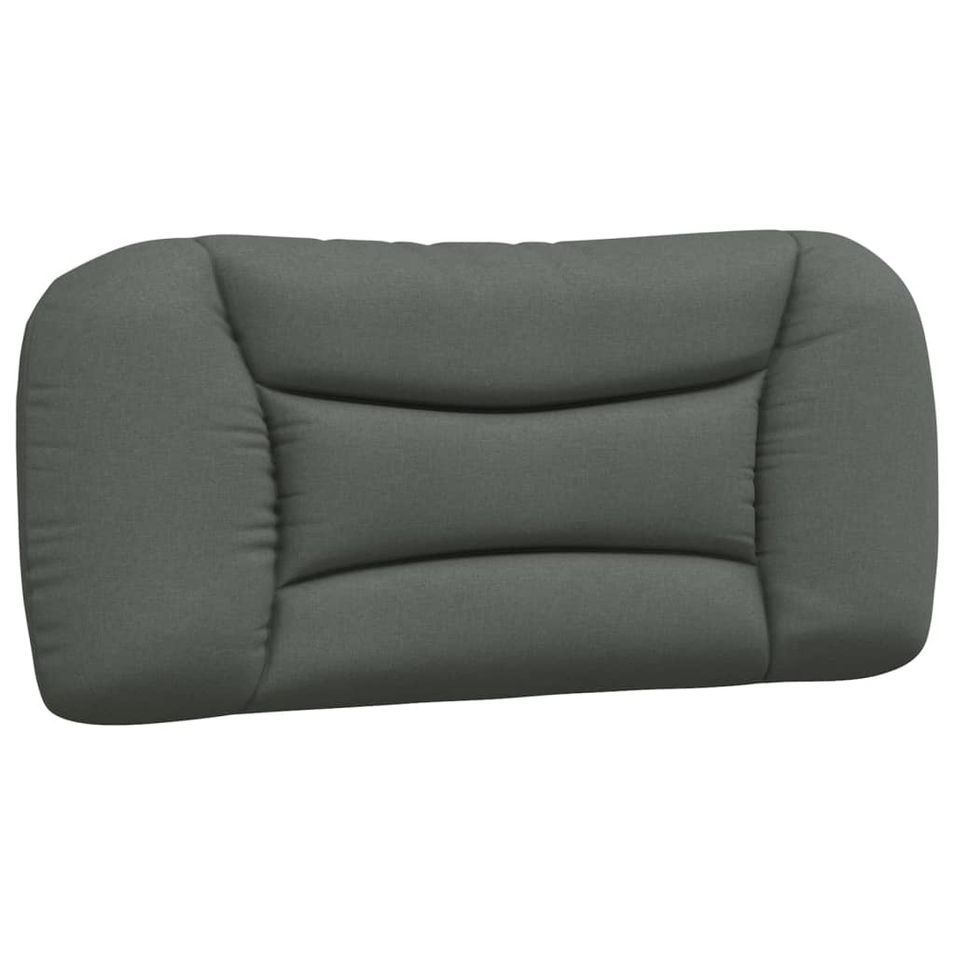 Coussin de tête de lit gris foncé 80 cm tissu - Photo n°1