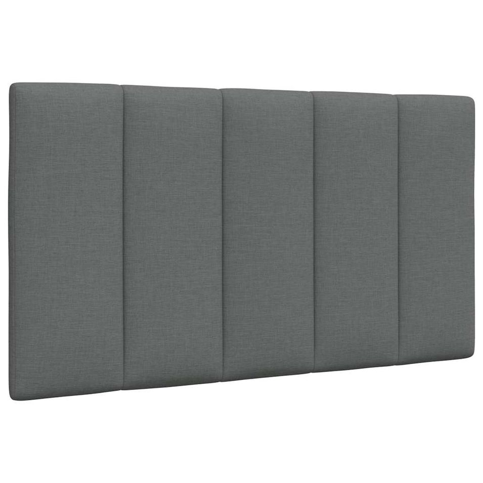 Coussin de tête de lit gris foncé 80 cm tissu - Photo n°1