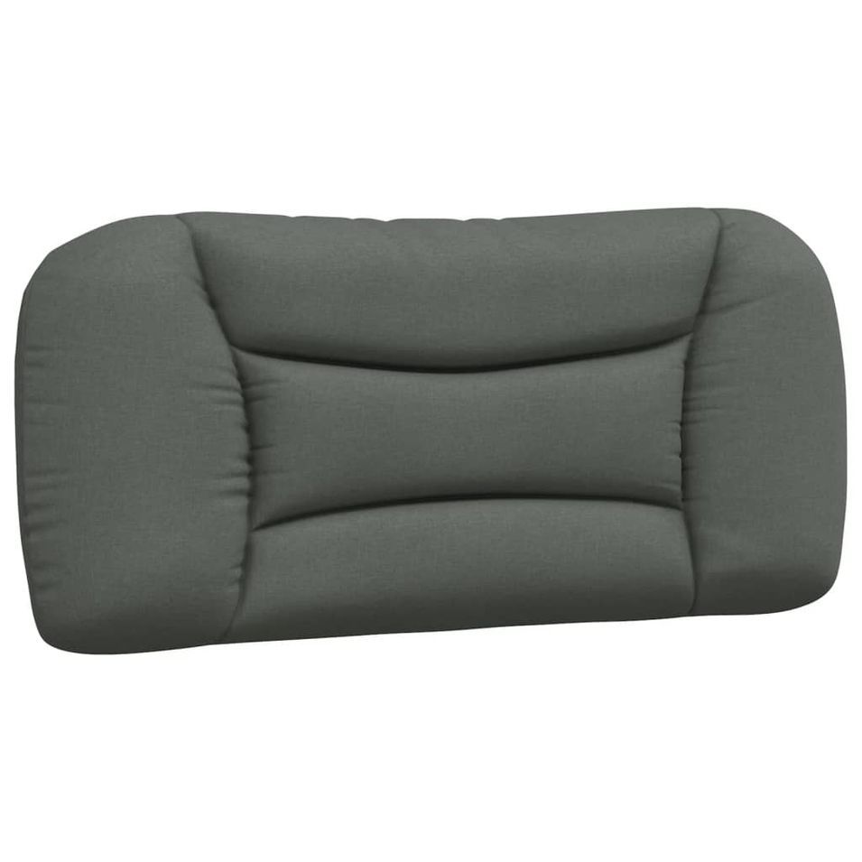 Coussin de tête de lit gris foncé 90 cm tissu - Photo n°1