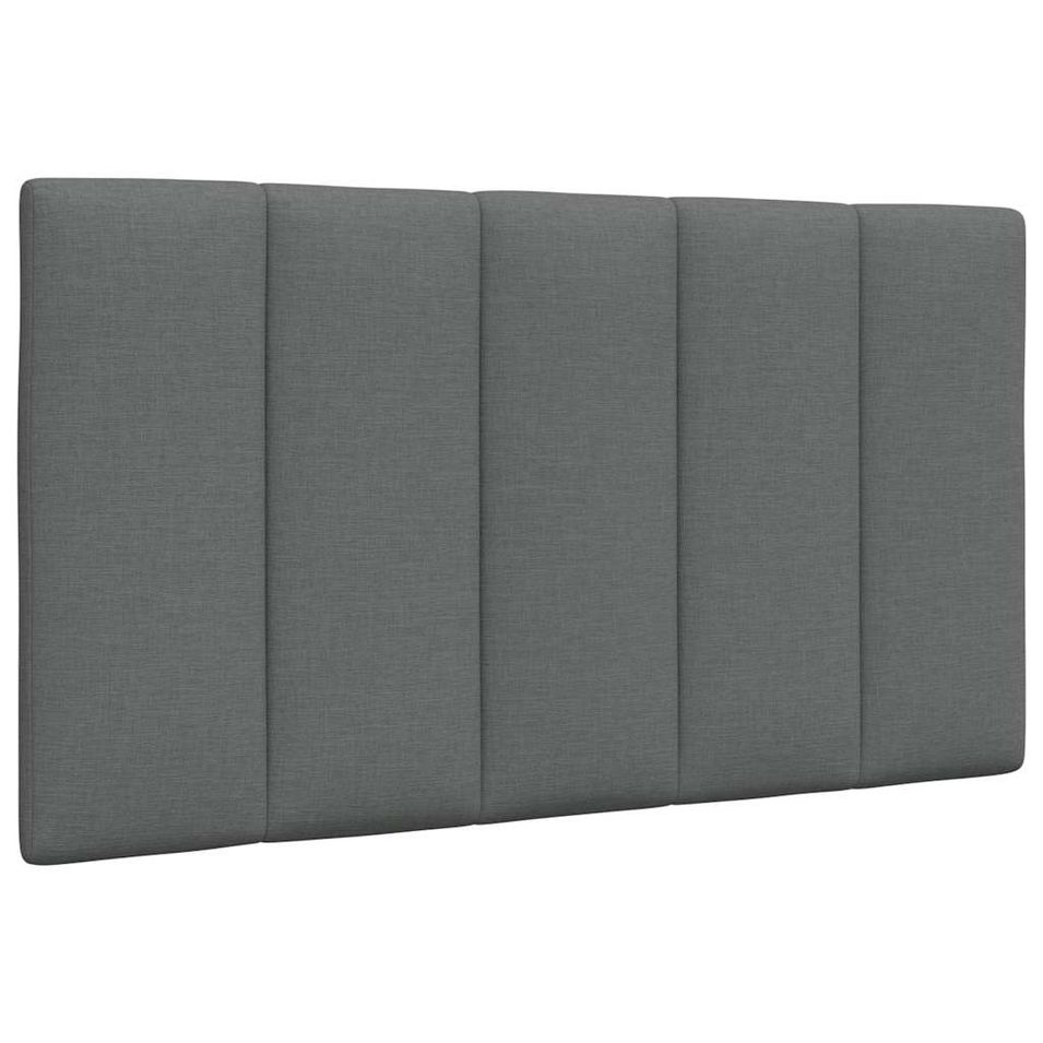 Coussin de tête de lit gris foncé 90 cm tissu - Photo n°1