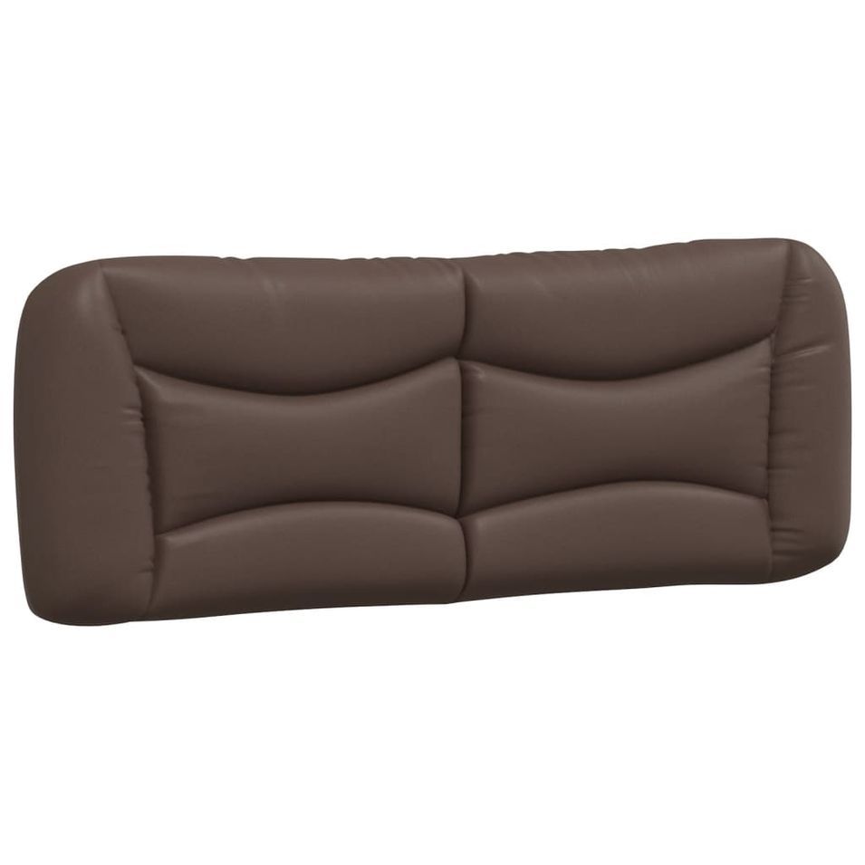 Coussin de tête de lit marron 120 cm similicuir - Photo n°1