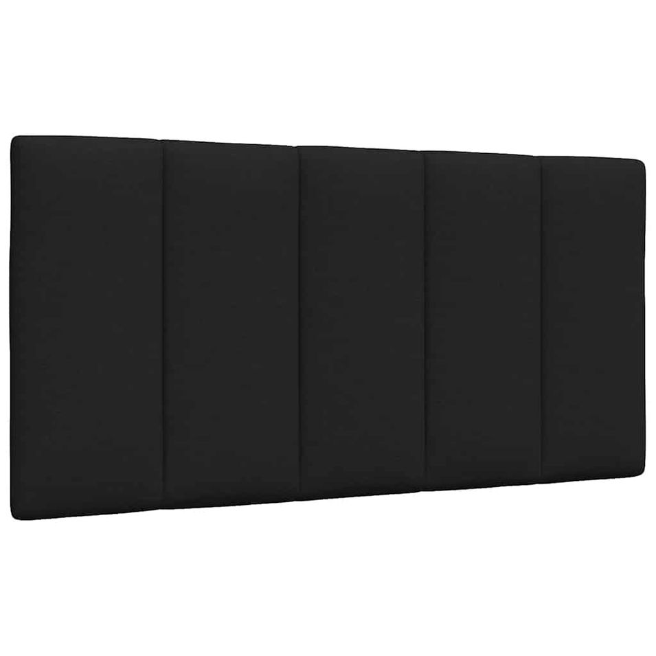 Coussin de tête de lit noir 100 cm tissu - Photo n°1