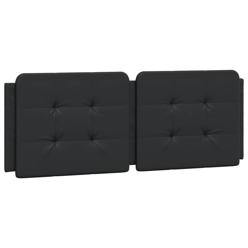 Coussin de tête de lit noir 120 cm similicuir - Photo n°1