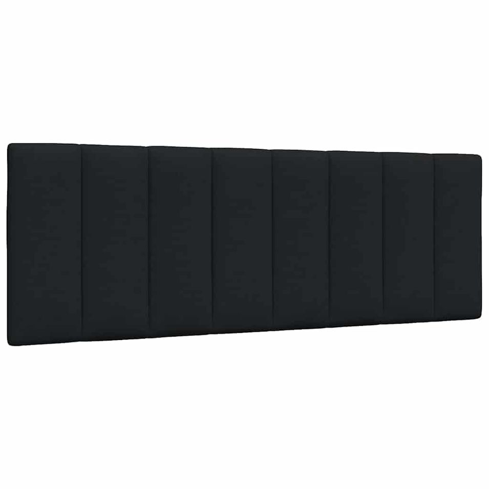 Coussin de tête de lit noir 120 cm tissu - Photo n°1
