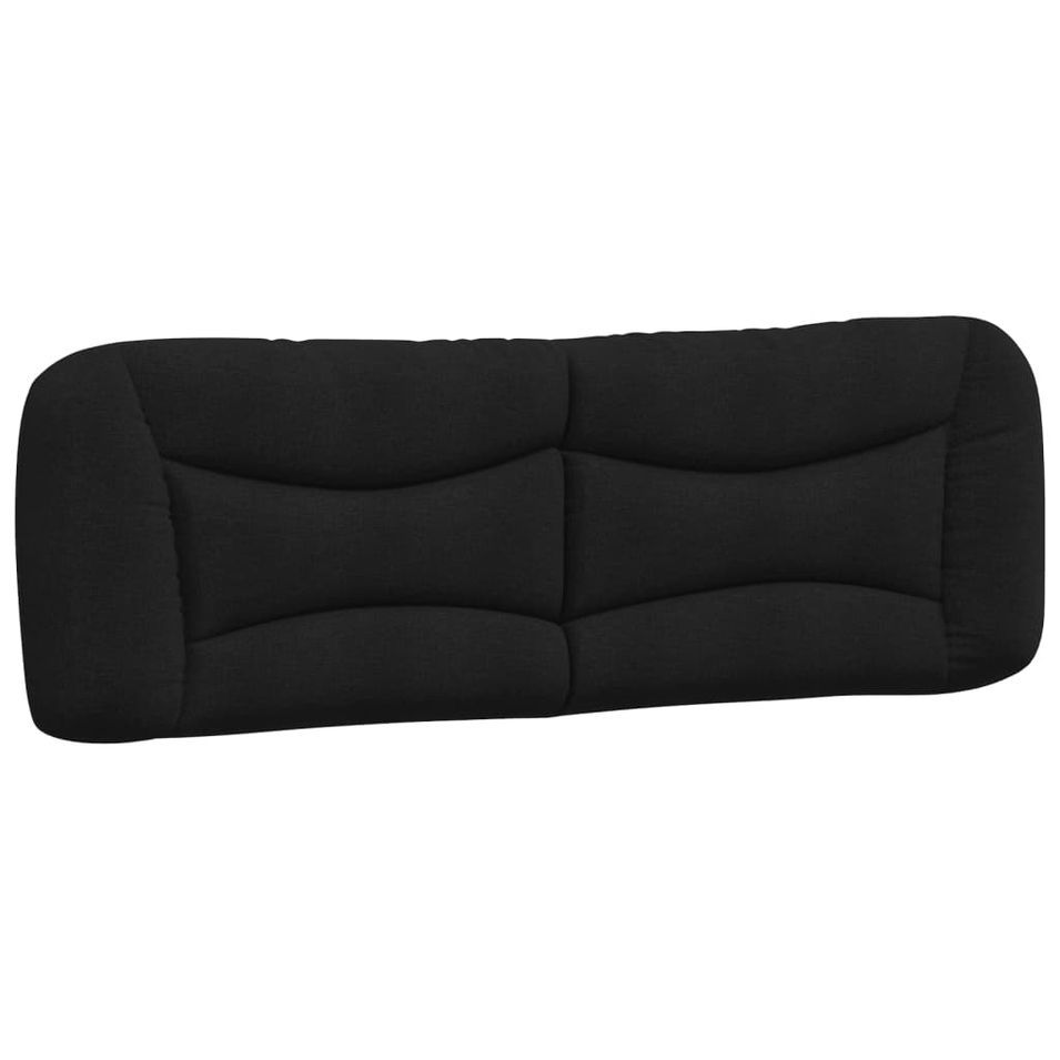 Coussin de tête de lit noir 160 cm tissu - Photo n°1