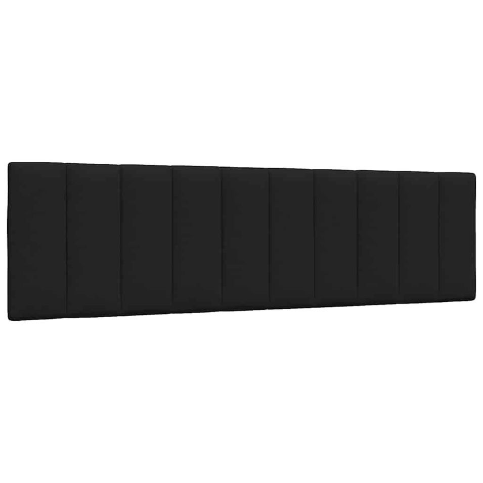 Coussin de tête de lit noir 180 cm tissu - Photo n°1