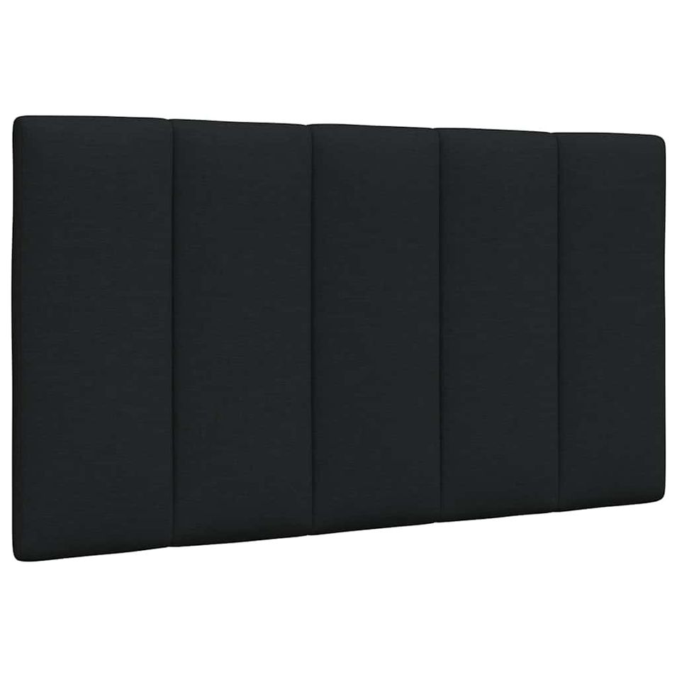 Coussin de tête de lit noir 80 cm tissu - Photo n°1