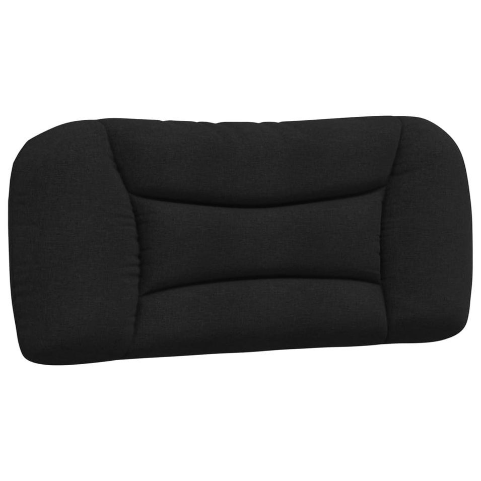 Coussin de tête de lit noir 90 cm tissu - Photo n°1