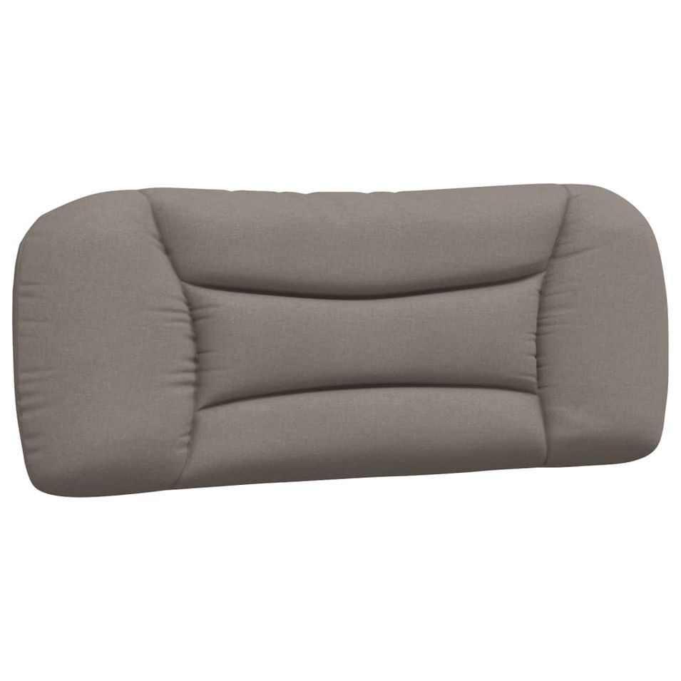 Coussin de tête de lit taupe 100 cm tissu - Photo n°1