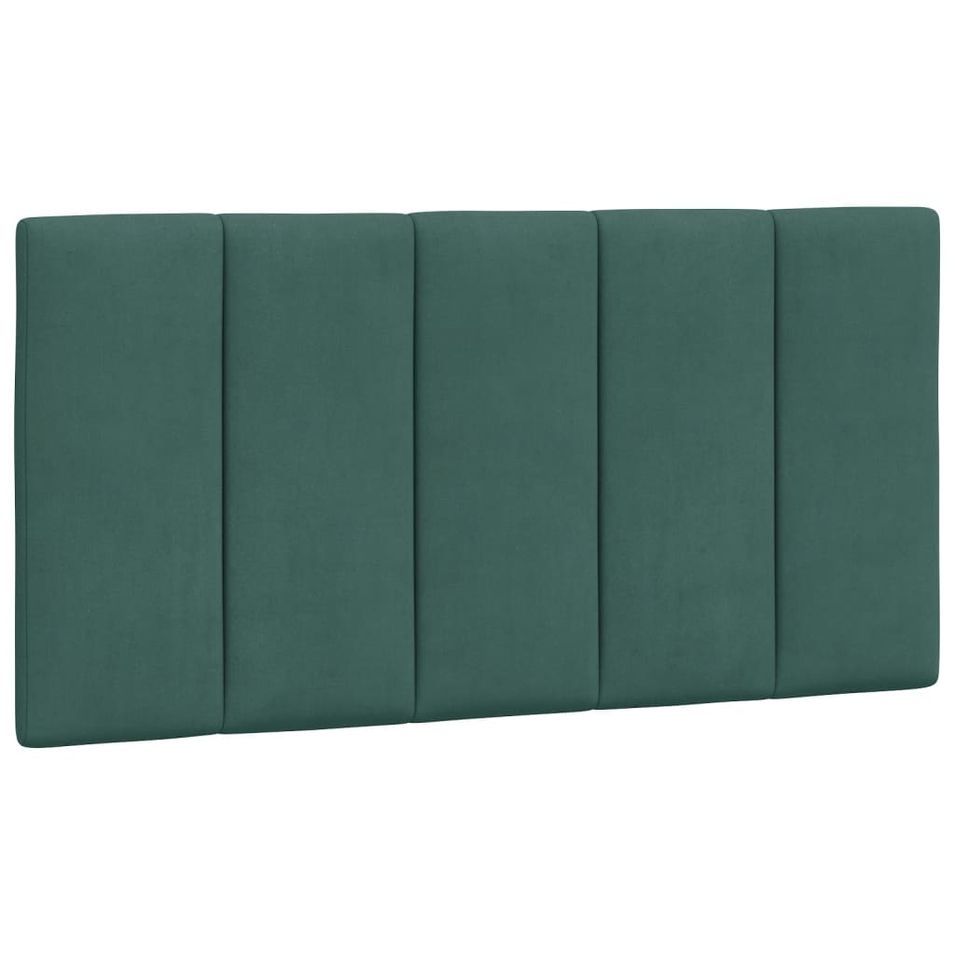 Coussin de tête de lit vert foncé 100 cm velours - Photo n°1