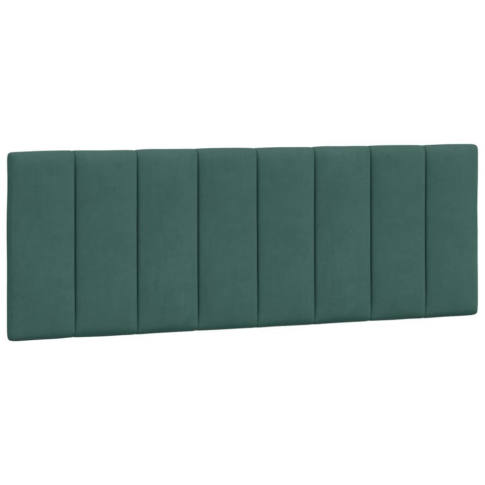 Coussin de tête de lit vert foncé 120 cm velours - Photo n°1