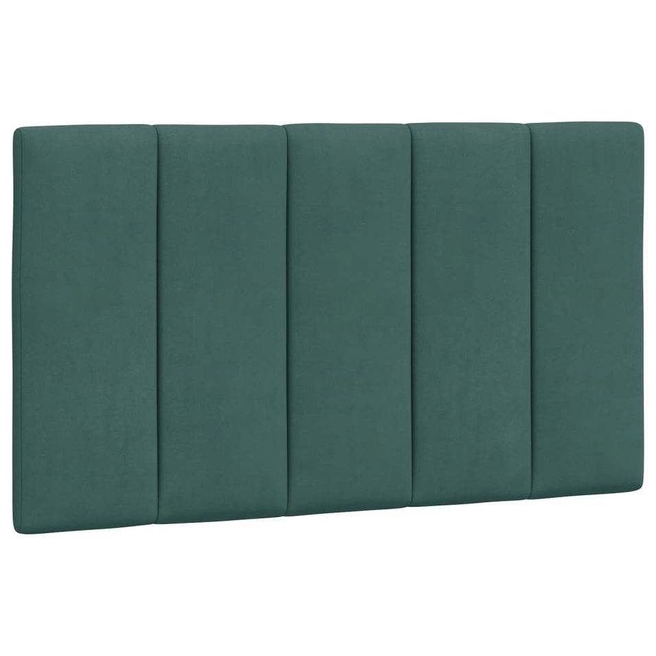 Coussin de tête de lit vert foncé 80 cm velours - Photo n°1