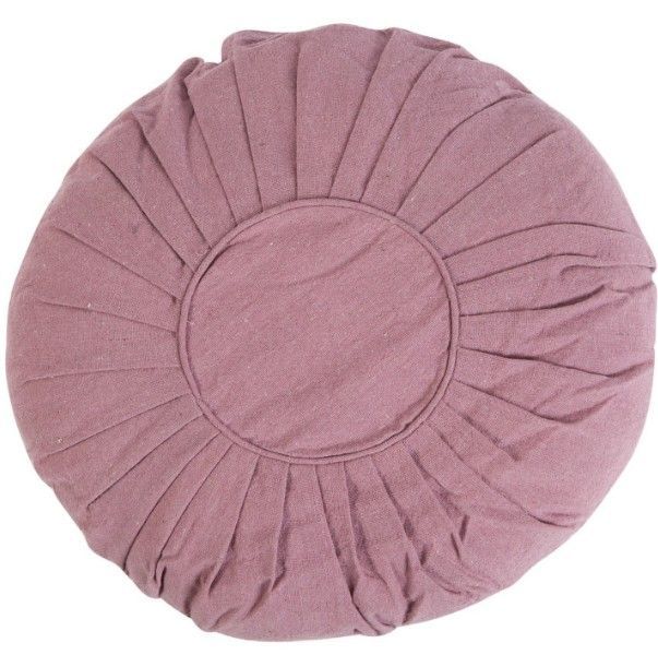 Coussin Kitsh coton et polyester mauve Laura - Photo n°1
