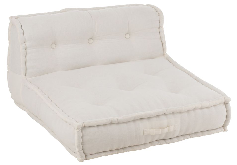 Coussin siège coton blanc Balou 76 x 76 x 43 cm - Photo n°1