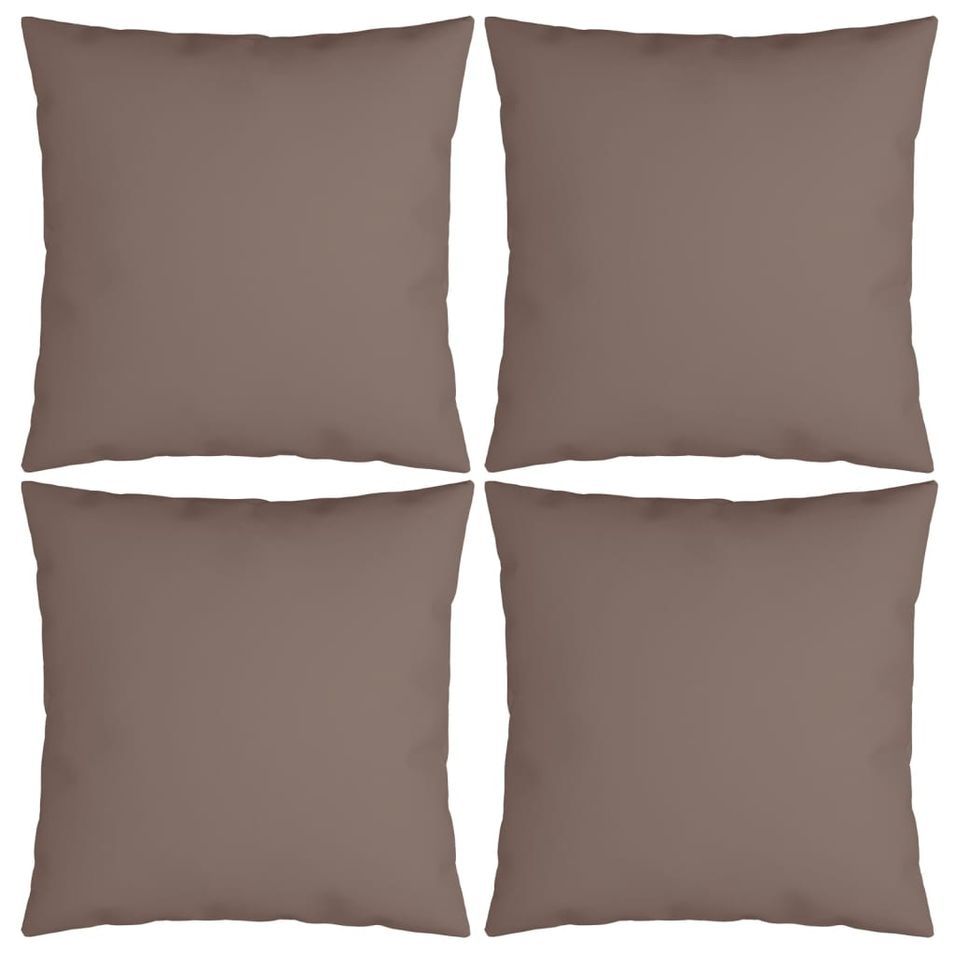 Coussins décoratifs 4 pcs Taupe 40x40 cm Tissu - Photo n°1