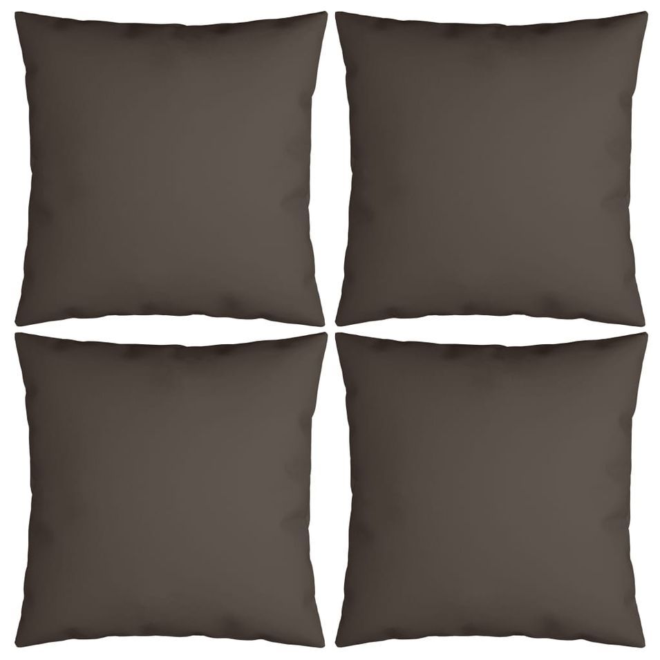 Coussins décoratifs 4 pcs Taupe 60x60 cm Tissu - Photo n°1
