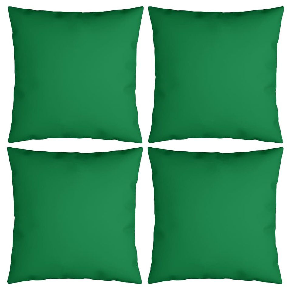 Coussins décoratifs 4 pcs Vert 40x40 cm Tissu - Photo n°1