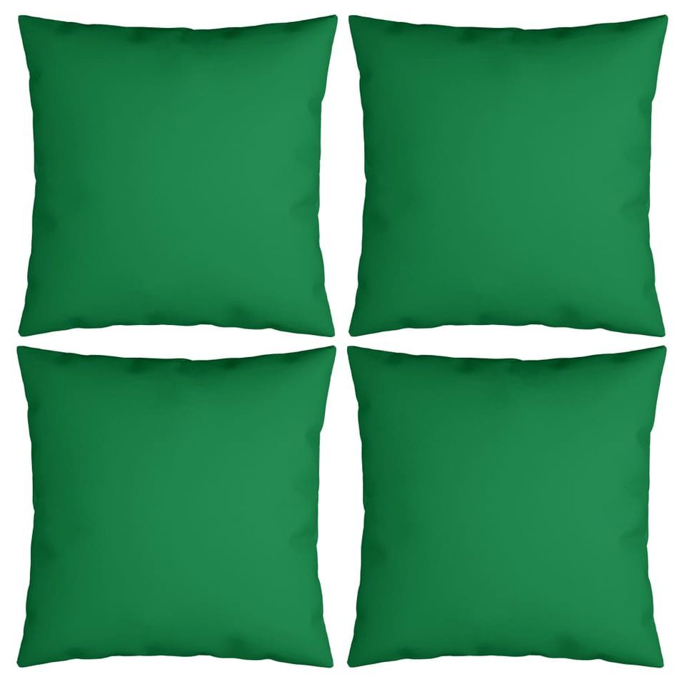 Coussins décoratifs 4 pcs Vert 50x50 cm Tissu - Photo n°1