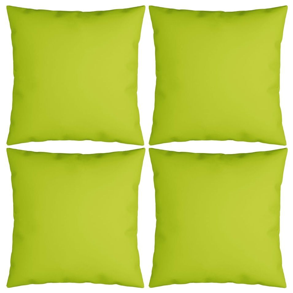 Coussins décoratifs 4 pcs Vert vif 40x40 cm Tissu - Photo n°1