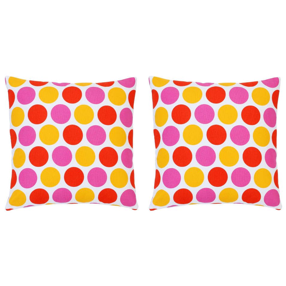 Coussins imprimés 2 pcs Multicolore 40x40 cm Coton 7 - Photo n°1