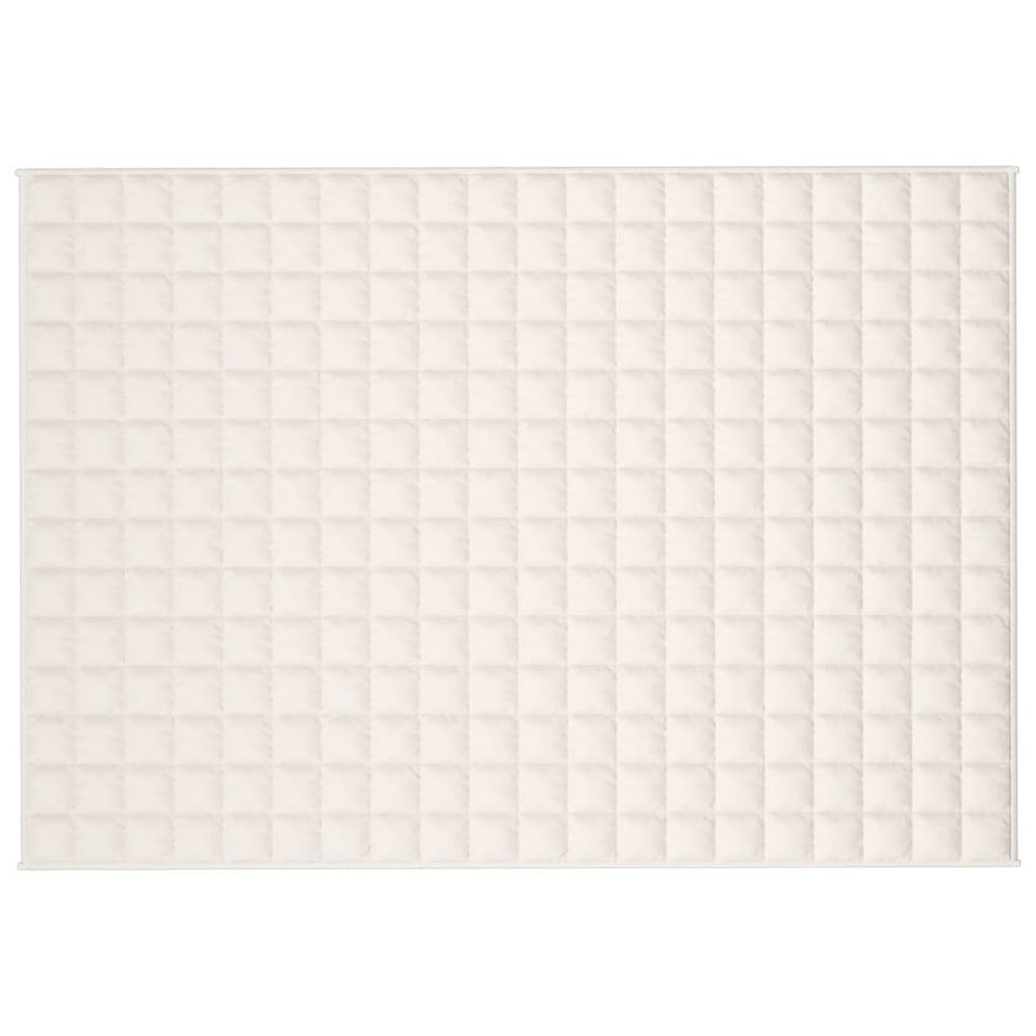 Couverture lestée Crème clair 138x200 cm 10 kg Tissu - Photo n°3