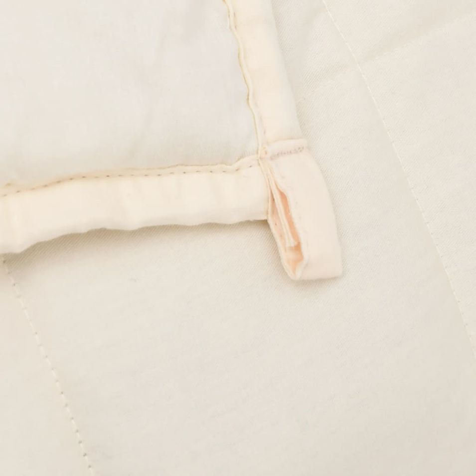 Couverture lestée Crème clair 138x200 cm 10 kg Tissu - Photo n°5