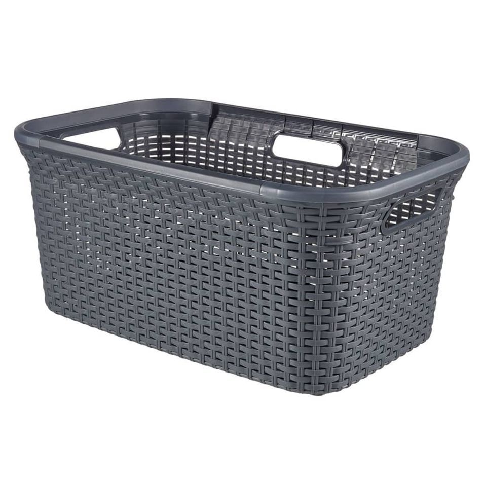 Curver Panier à linge Style 45 L Anthracite - Photo n°1