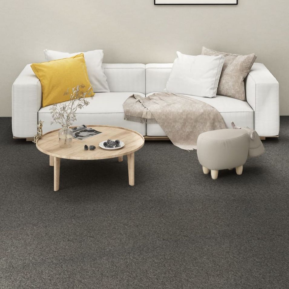 Dalles de tapis de sol 16 pcs 4 m² 25x100 cm Gris - Photo n°1