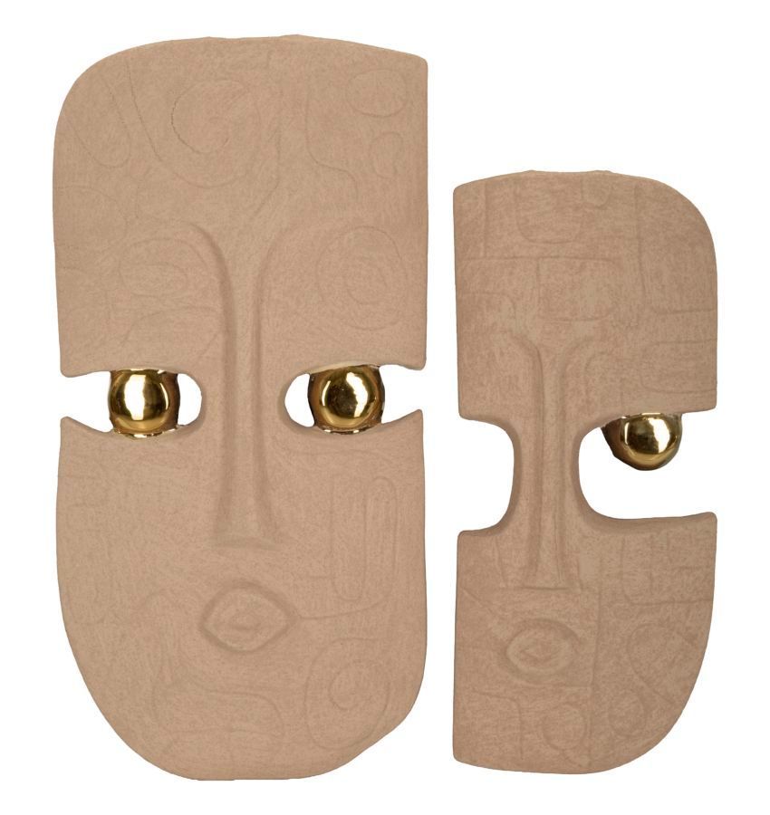 Décoration murale dakar ensemble de 2 pièces 20x6x40 cm - 14x5x32 - Photo n°1