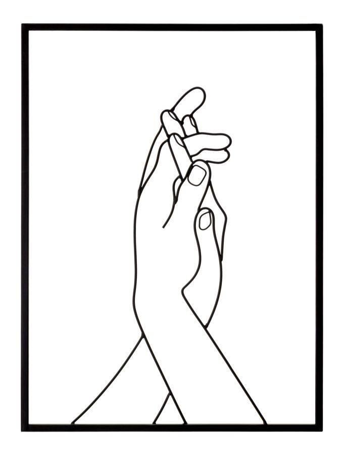 Décoration murale simplement mains cm 40x1x55 - Photo n°1