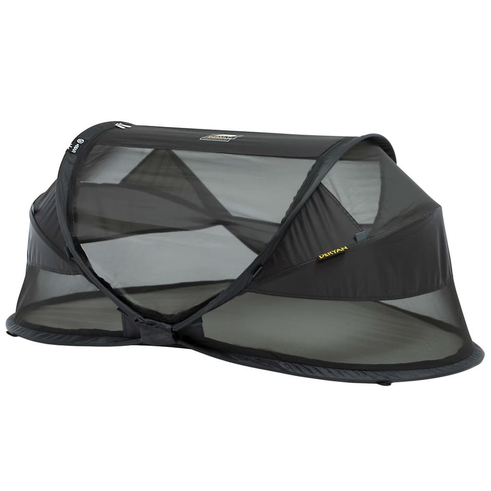DERYAN Lit d'enfant de voyage escamotable Baby Luxe moustiquaire Noir - Photo n°1