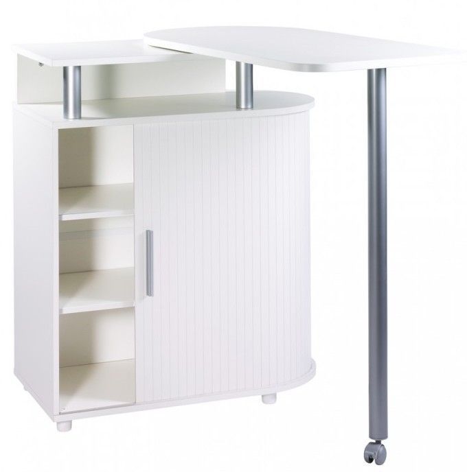 Desserte de cuisine avec table pivotante blanche Nantes - Photo n°1