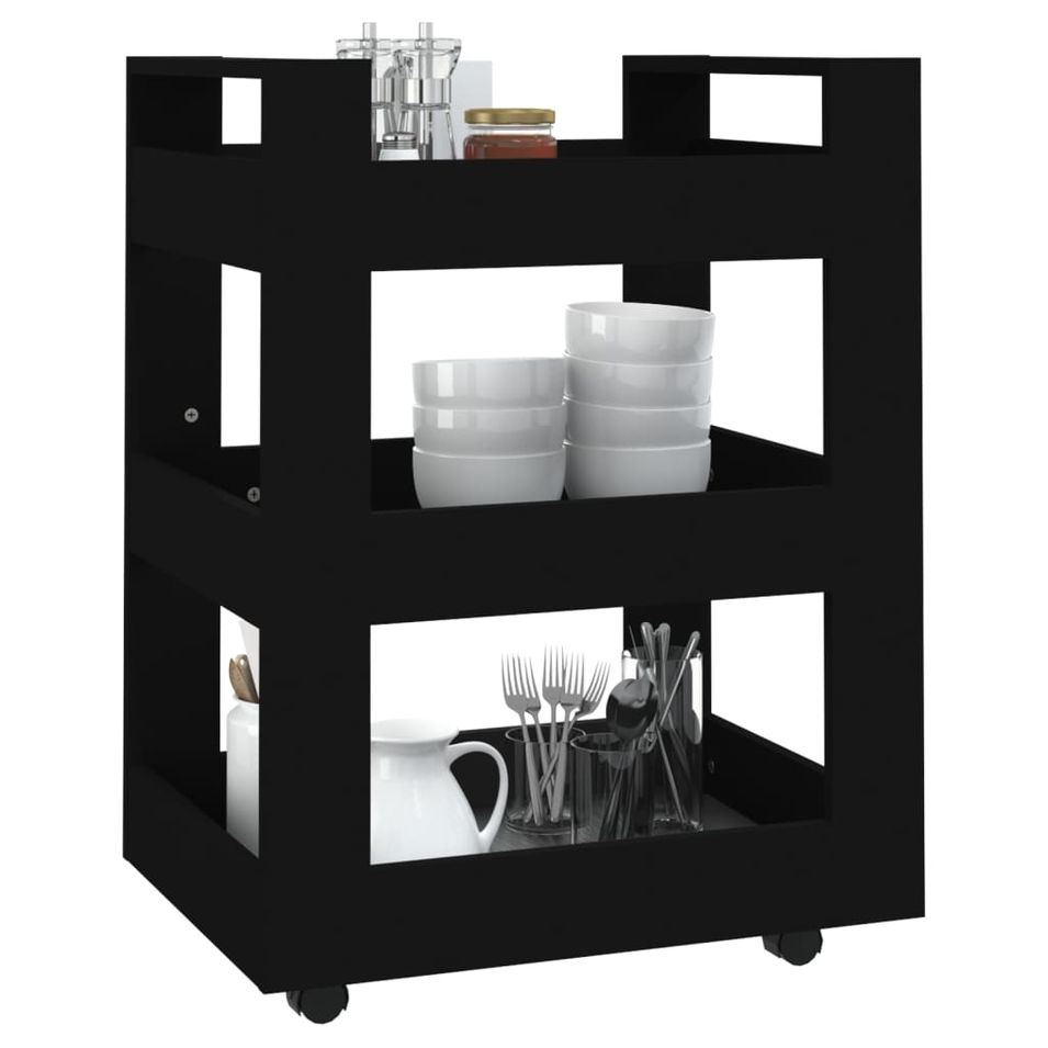 Desserte de cuisine en bois Kilona L 60 x H 80 x P 45 cm - Praticité et élégance - Photo n°1
