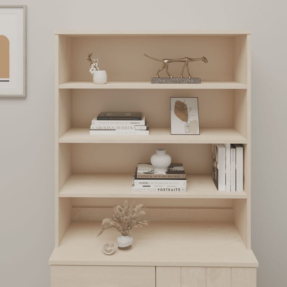 Dessus de buffet HAMAR Marron miel 90x30x100 cm Bois de pin - Photo n°1