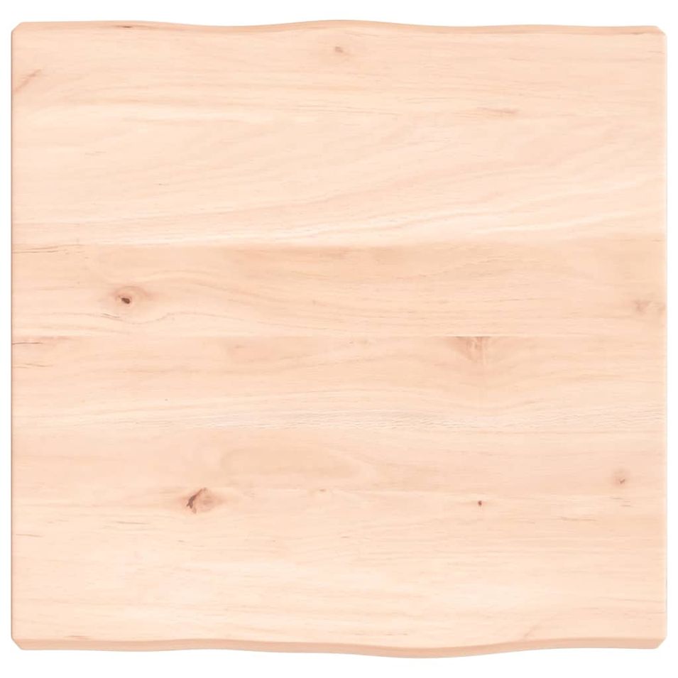 Dessus de bureau 40x40x4 cm bois de chêne massif non traité - Photo n°1