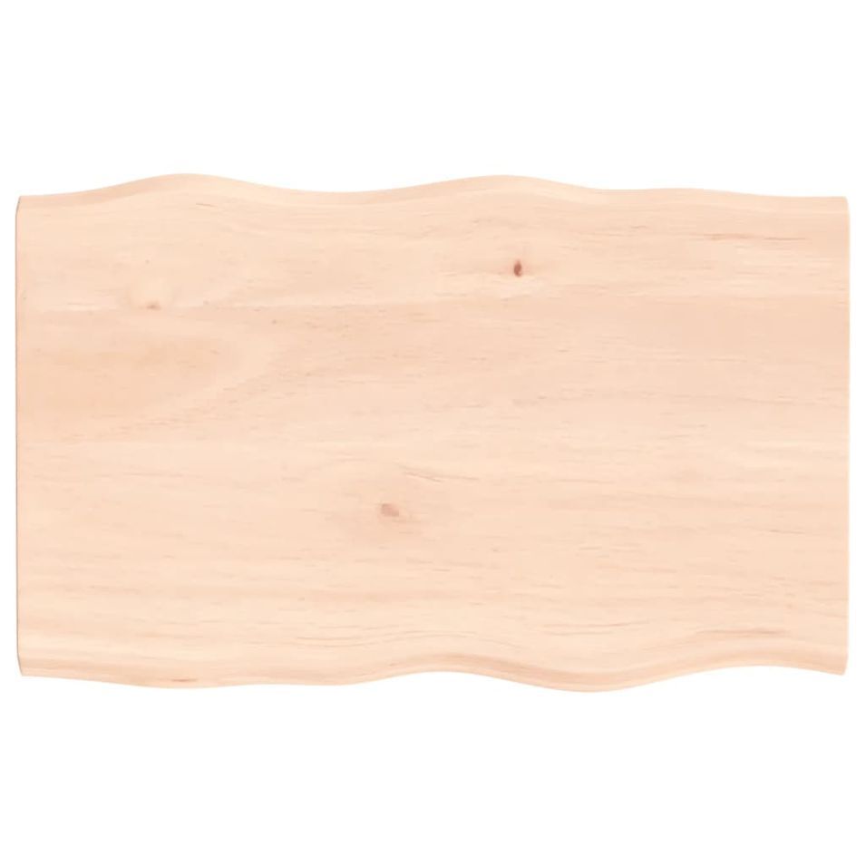 Dessus de bureau 80x50x2 cm bois de chêne massif non traité - Photo n°1