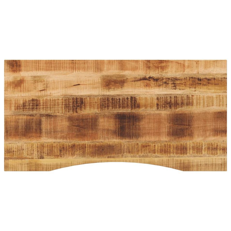 Dessus de bureau avec courbe 140x60x2,5 cm manguier massif brut - Photo n°1