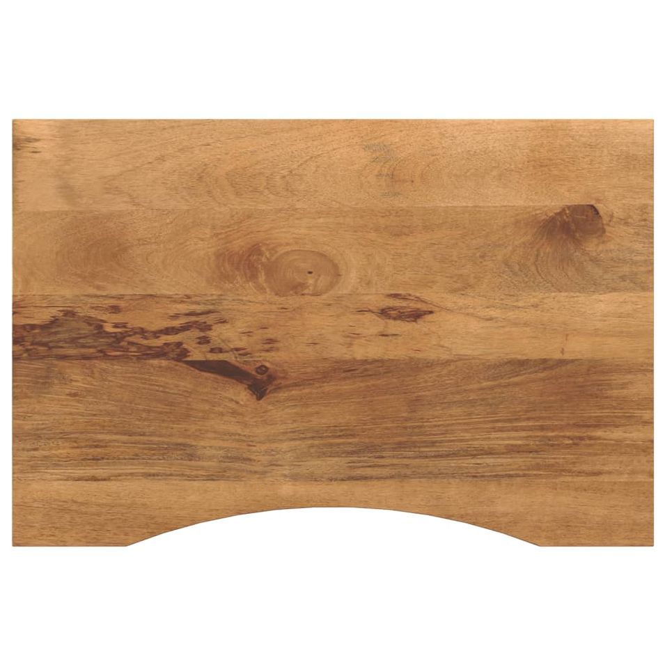 Dessus de bureau avec courbe 90x60x2,5 cm manguier massif brut - Photo n°1